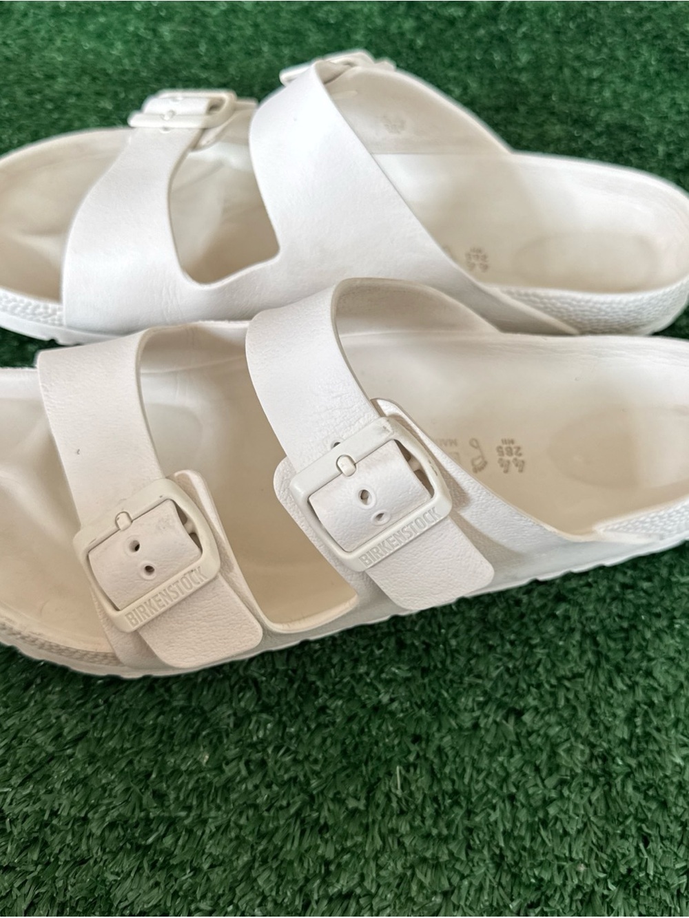 Birkenstock White Arizona EVA Double-Strap Sandals
